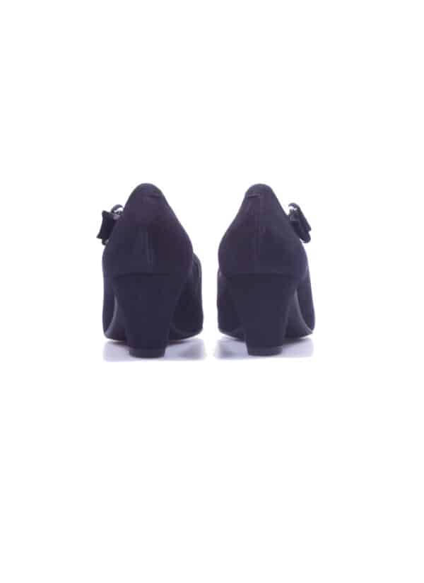 Antonio Paolo - 2591 - Donkerblauw suéde pump met wreefband - Afbeelding 3