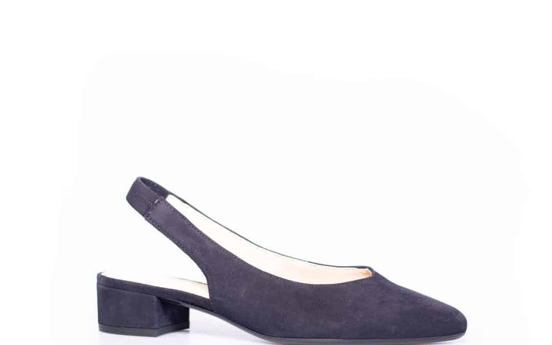 Gabor 42.520.16 Donkerblauw suede slingback pump