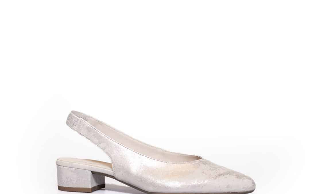 Gabor 61.520.61 Zilver metallic slingback pump