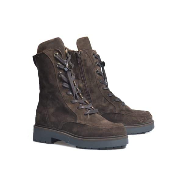 Via vai - 57004 Donkerbruin suède veterboot - Afbeelding 2