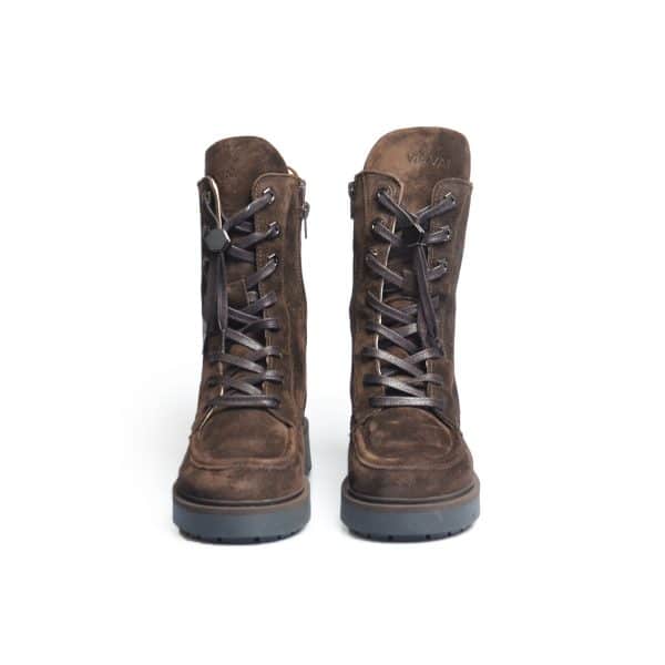 Via vai - 57004 Donkerbruin suède veterboot - Afbeelding 4