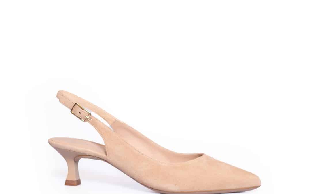 Unisa – Jamal – Beige suede slingback pump