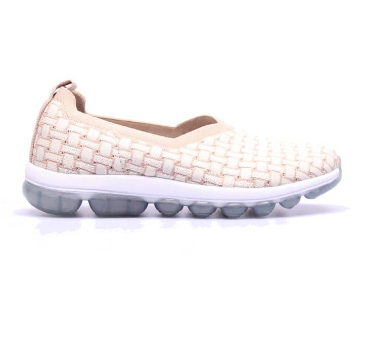 Bernie Mev – Gummies Fly Weave – Nude elastische instapper