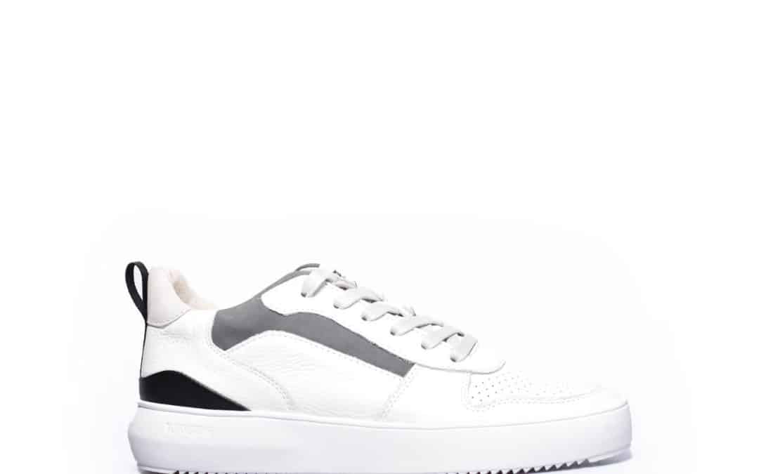 Blackstone – ZG11 Wit  leer-grijs sneaker