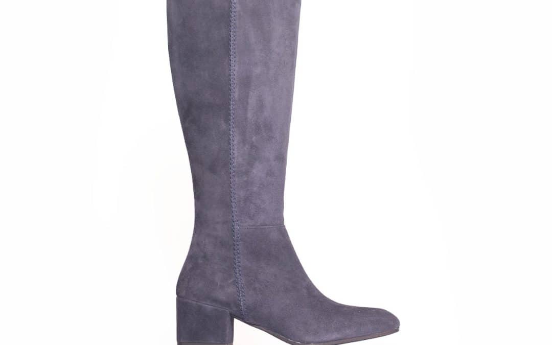 Lamica – Yquela – Blauw suede lange laars