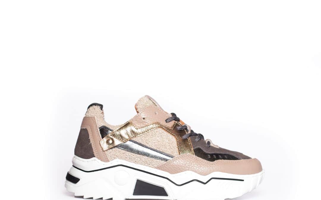 DWRS Label – Pluto Beige grijs combi sneaker