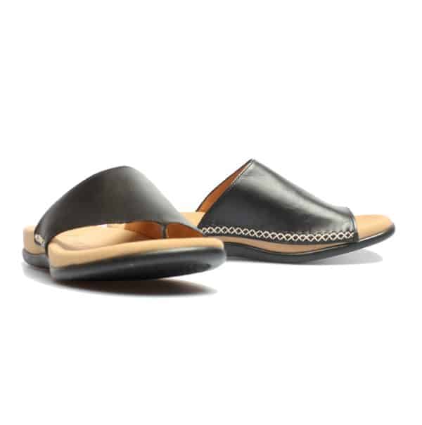 Gabor - 03.700.27 - Zwart leren teenslipper - Afbeelding 2