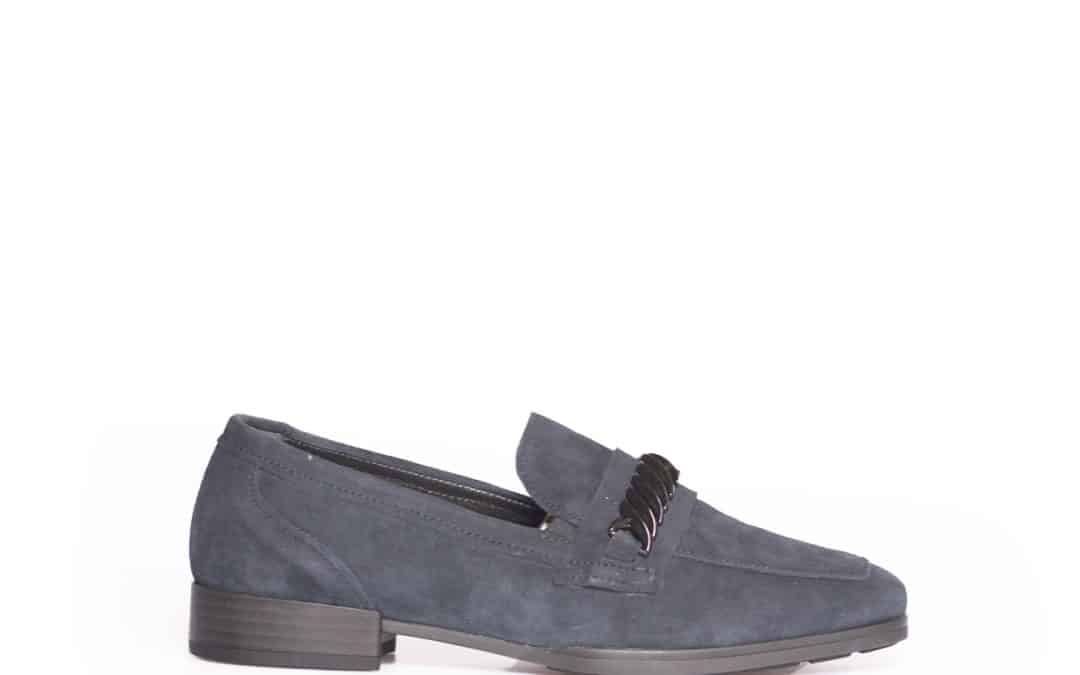 Gabor 32.433.46 Blauw suede loafer
