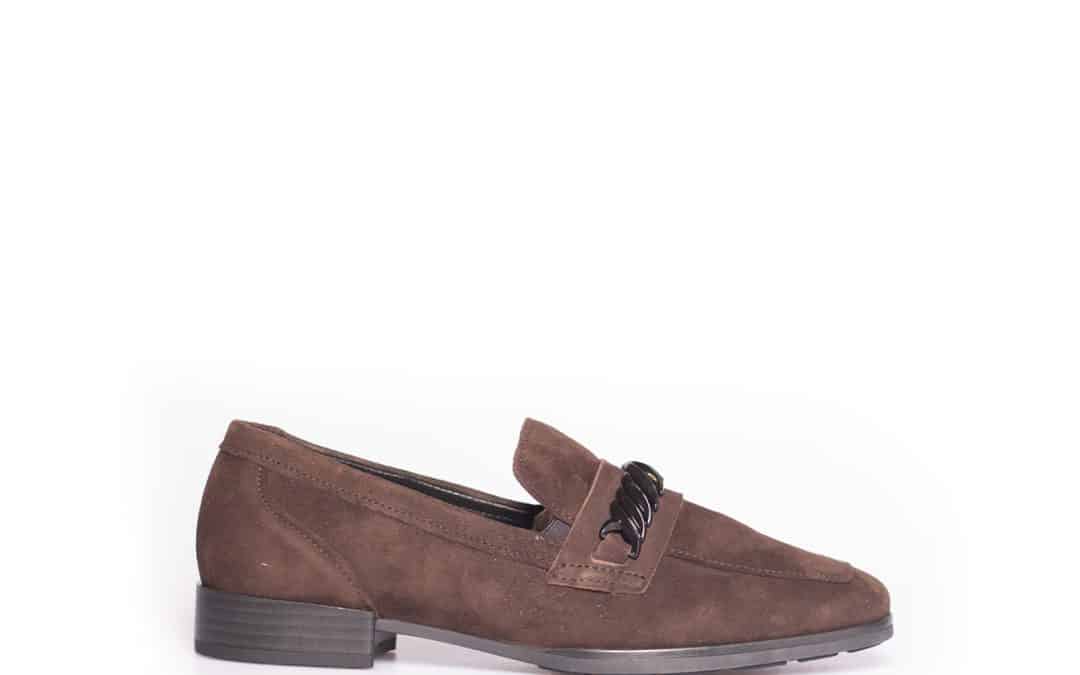 Gabor 32.433.41 Donkerbruin suede loafer