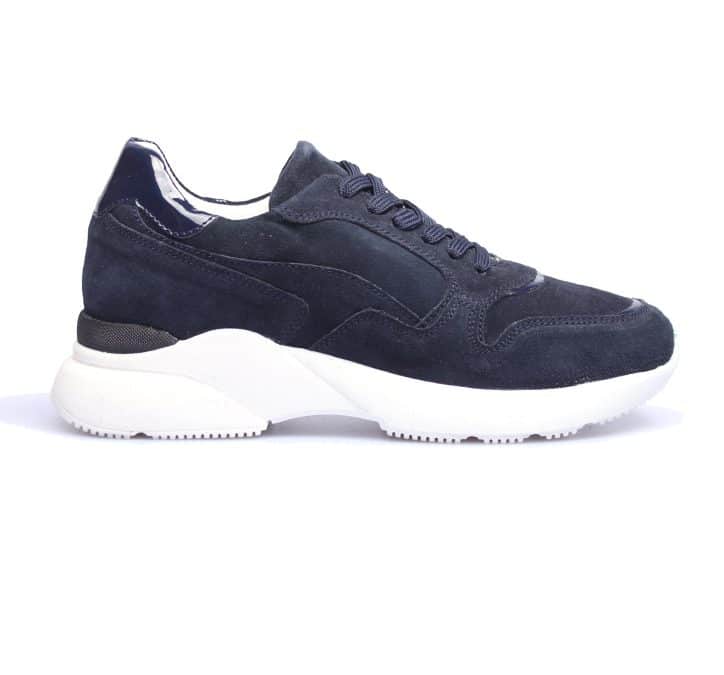 Hip – D1904 – Donkerblauw suède sneaker
