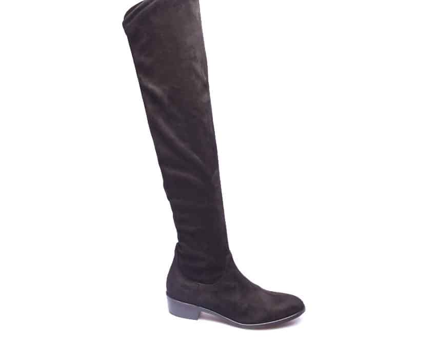 Lamica – MNF20 – Zwart suede stretch over-knee laars
