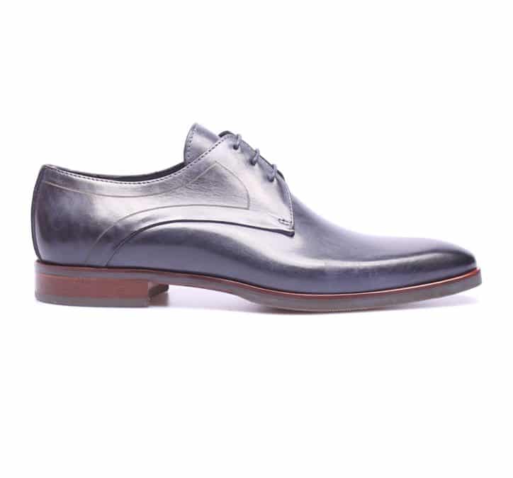 I Maschi – 3886 – Blauw Leer veterschoen