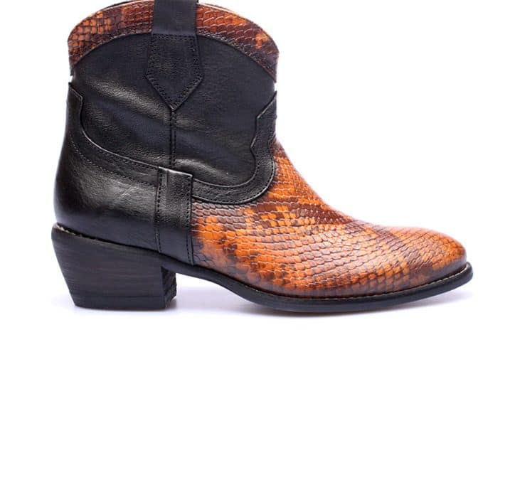 Kanna – 9726 – Cognac reptiel print western laars