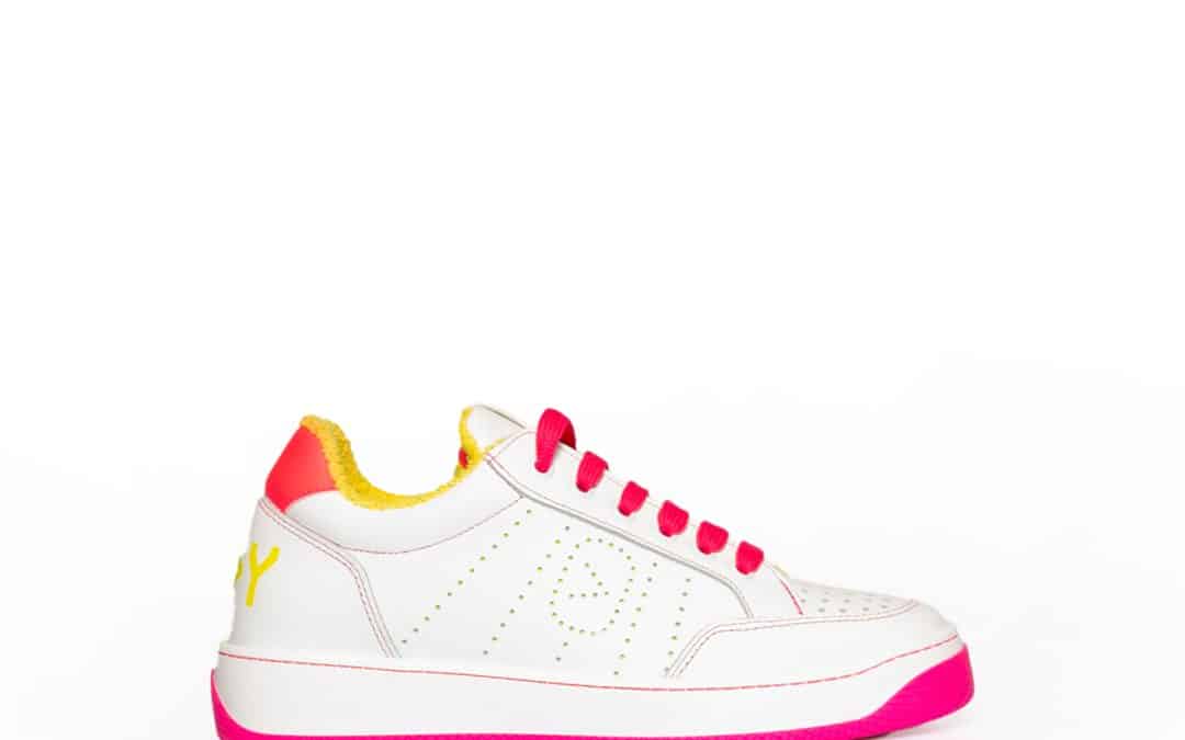 Off Play – Lake 1D Wit Fuchsia Sneaker leer
