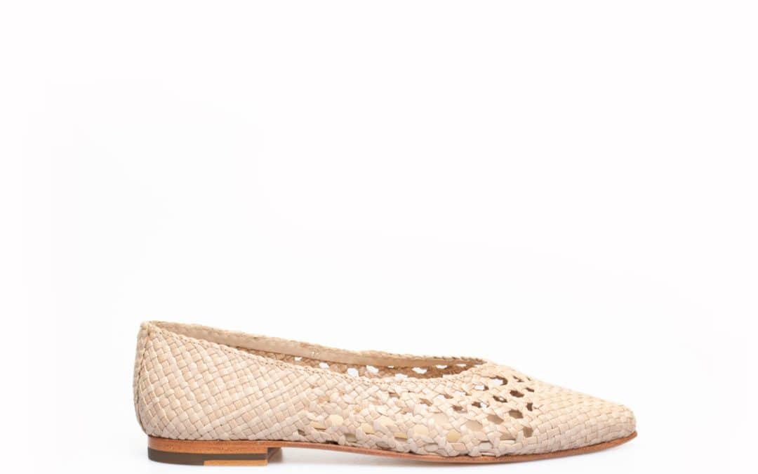Allan K – Lenny – Lichtroze  gevlochten pump