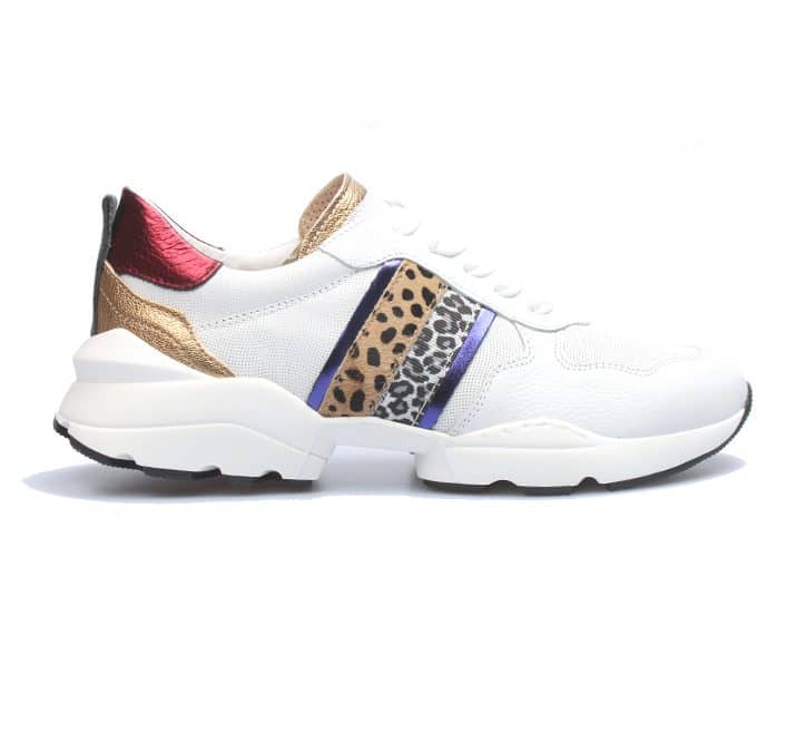 Maripé – 28577 – Wit leer trendy sneaker