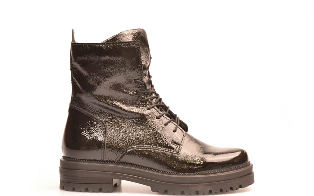 Mjus – 158212 Zwart lak veterboot