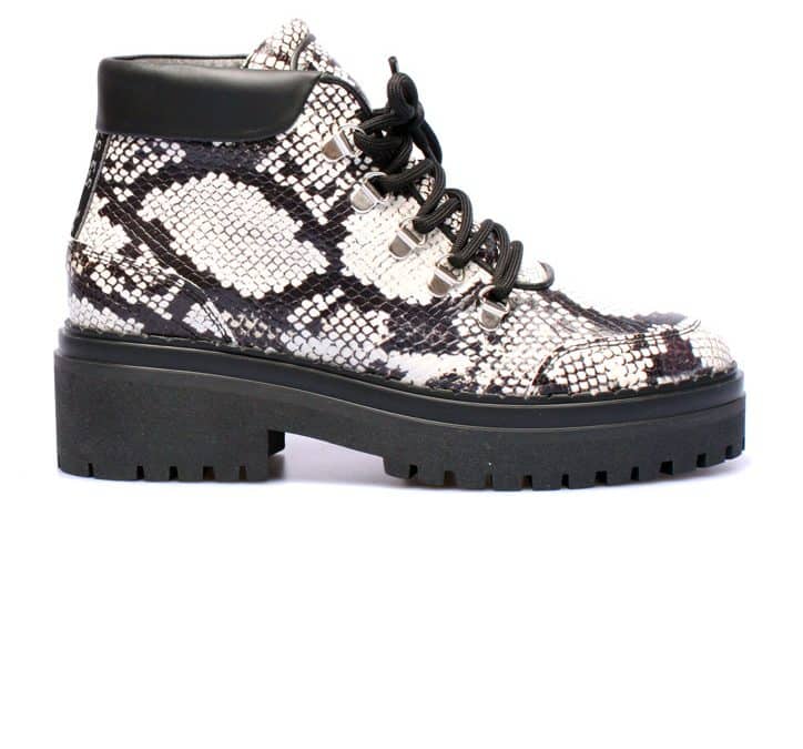 Nubikk – Fae stella – Beige reptielprint bikerboot