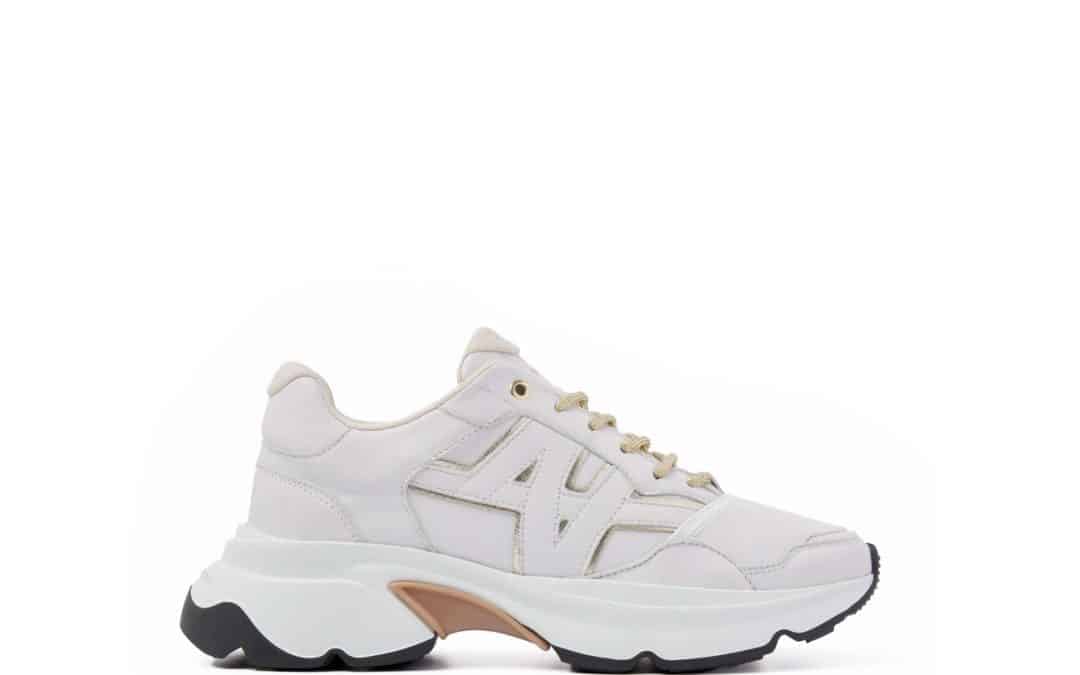 Nubikk – Ross trek edge L Wit Goud sneaker