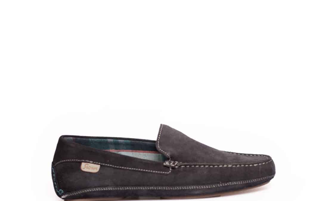 Sioux – Farmilo Donkerblauw suède  pantoffel