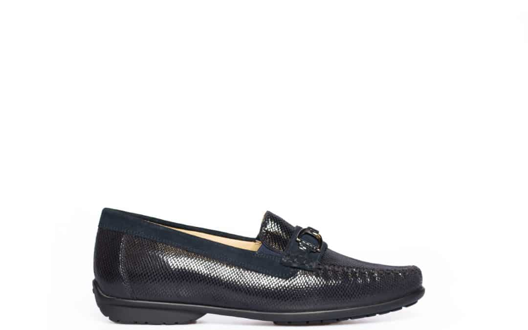 Sioux – Cortizia Blauw Suede print mocassin