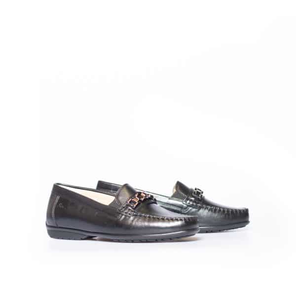 Sioux - Cortizia 727 Zwart leer mocassin - Afbeelding 2