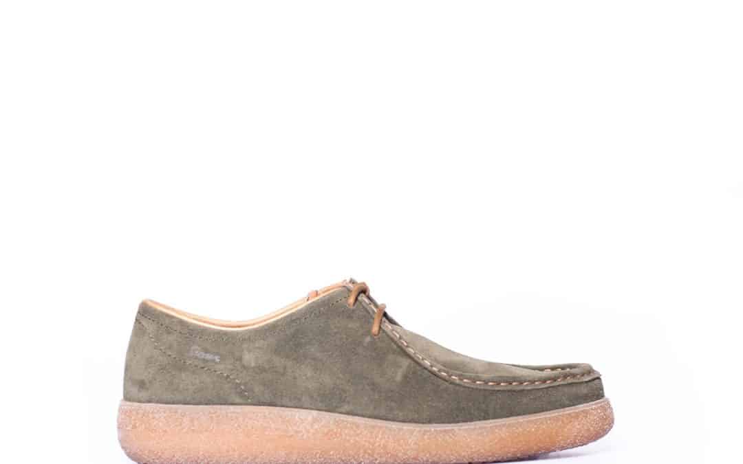 Sioux Jukondon – Groen suede veterschoen