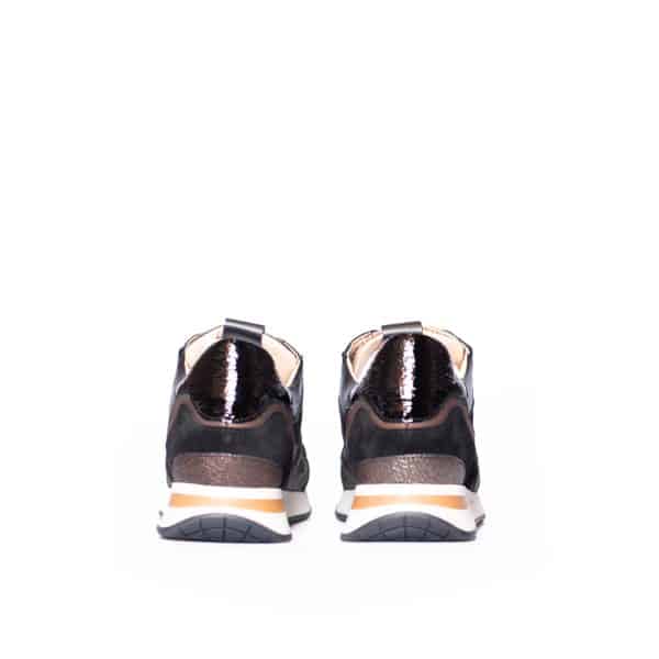 Via vai - 57116 Zwart leer combi sneaker - Afbeelding 3