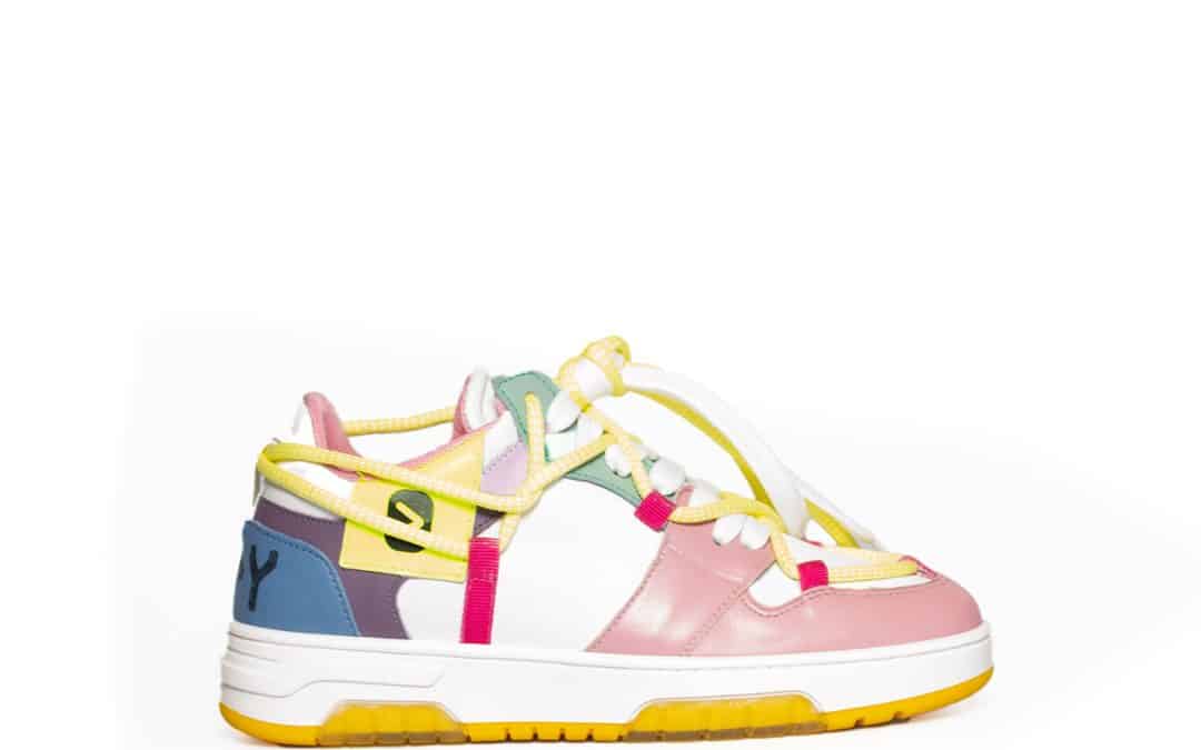 Off Play – Sorrento Roze wit combi sneaker