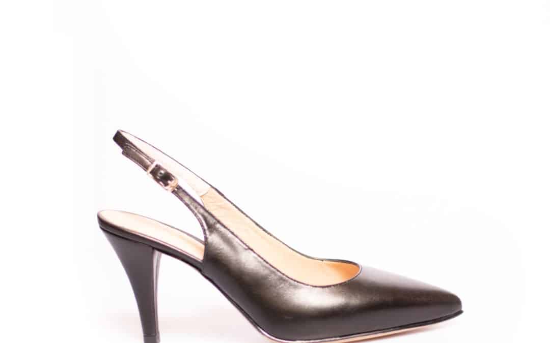 Unisa  – Temi Zwart leer sling back pump