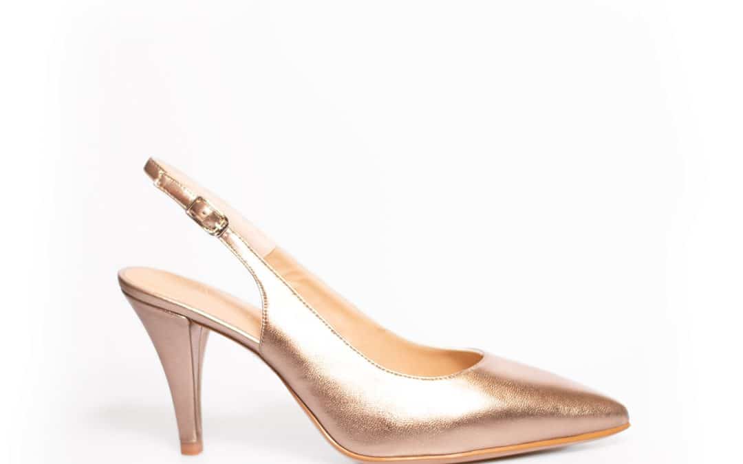 Unisa  – Temi Brons leer sling back pump