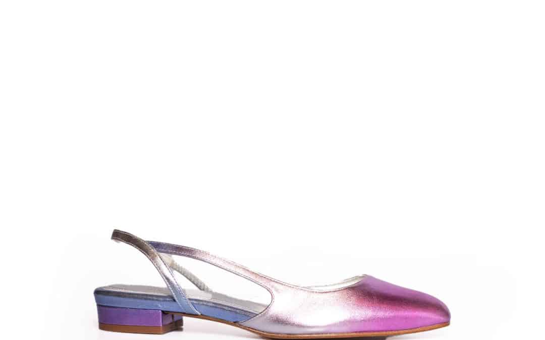 Toral – Lina Roze Zilver combi sling back pump