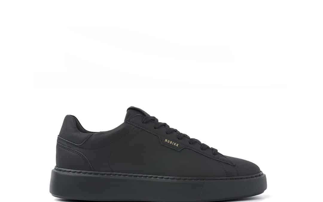 Nubikk – Vince Tora M Zwart leer heren sneaker