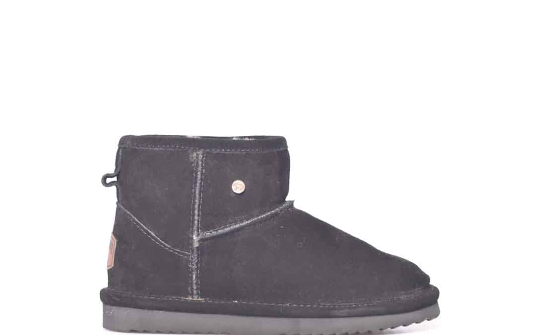 Warmbat – Wallaby Zwart suede boot