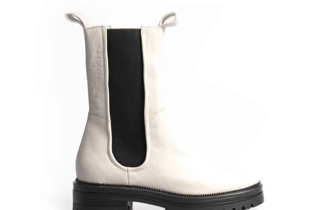 Mjus – 77203 Roomwit leer chelsea boots