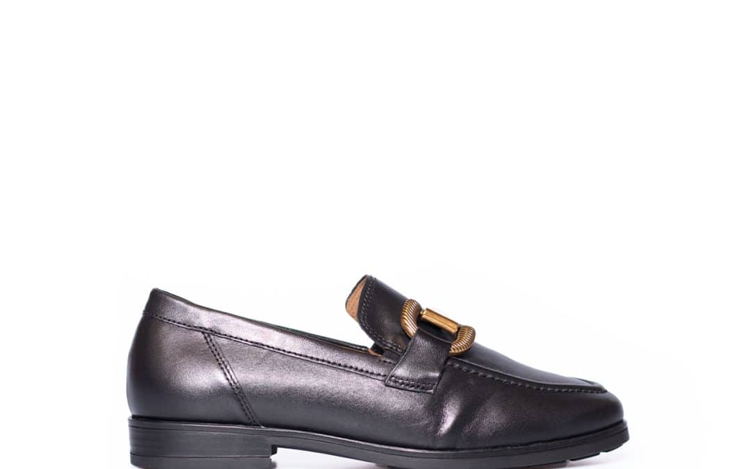 Gabor 32.422.27 Zwart leer loafer
