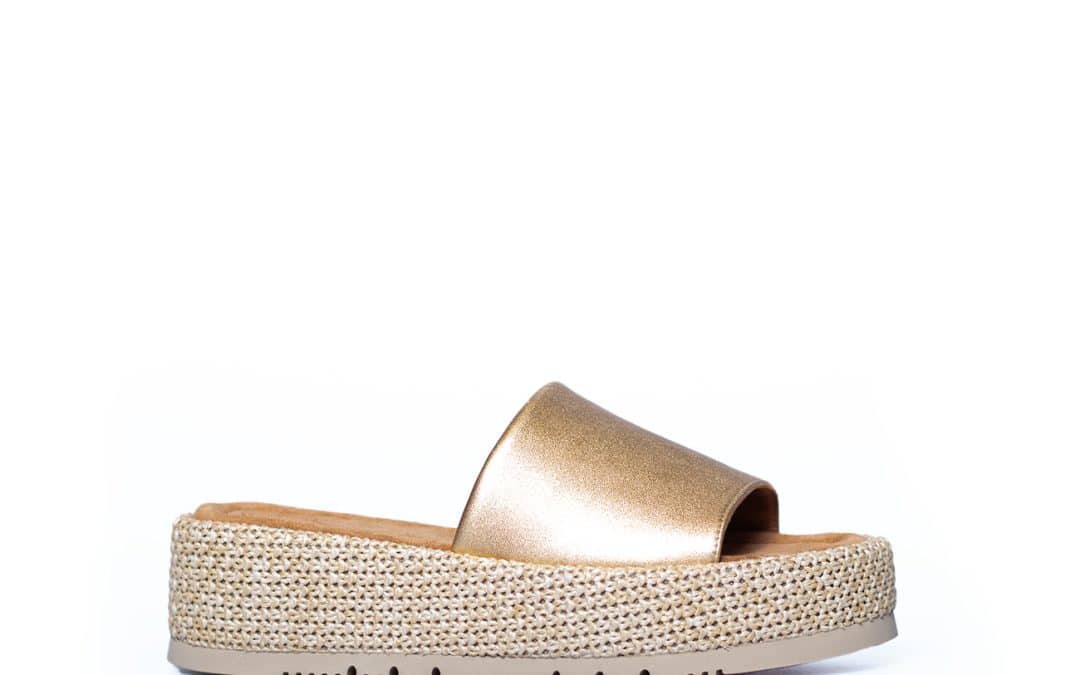 Unisa – Crisbel Goud metallic leer slipper