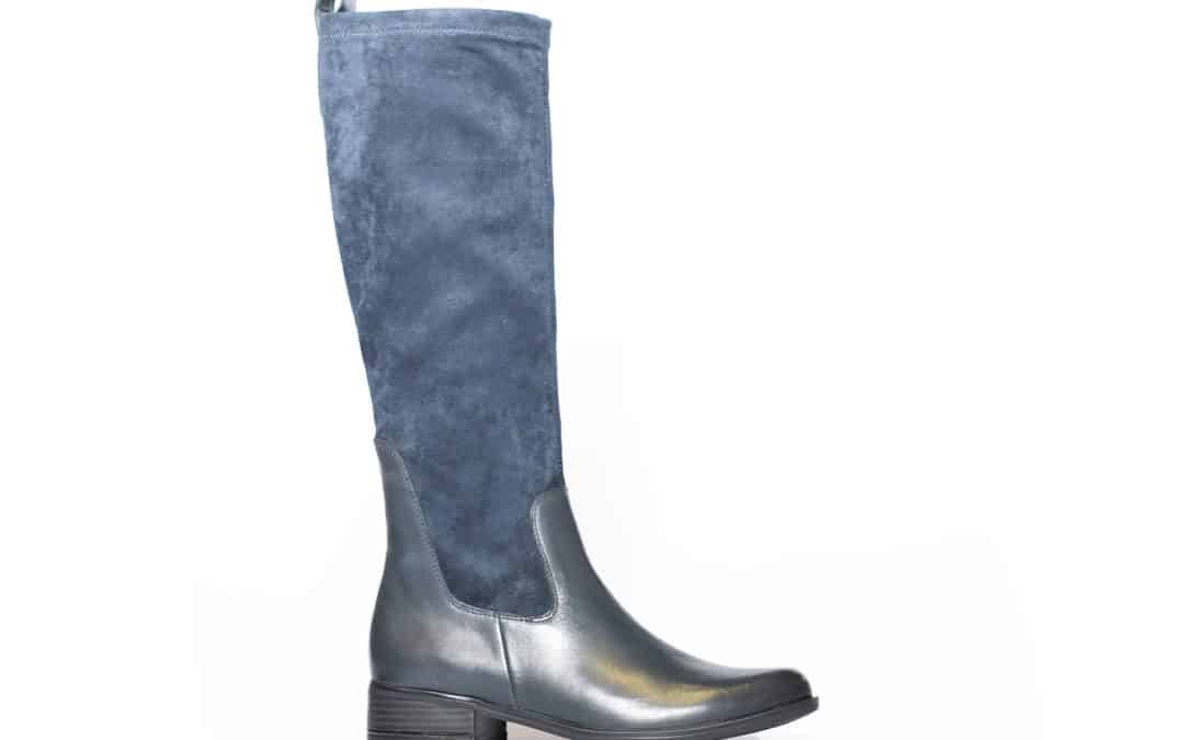 Caprice 9-25514-41 Blauw leer + stretch lange laars