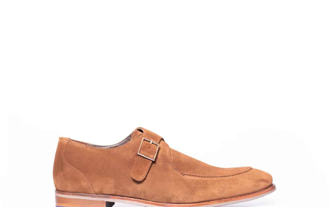 Floris van Bommel – De Stapper 37.01 Bruin suede gesp schoen