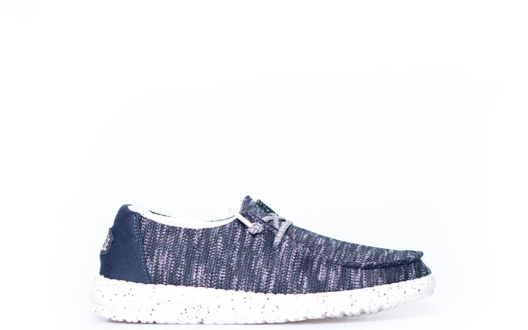 Hey Dude – Wendy sox blauw wit instapper
