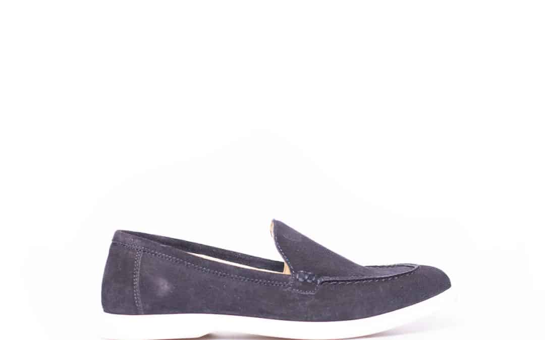 Hip – D1830 Donkerblauw suede instapper