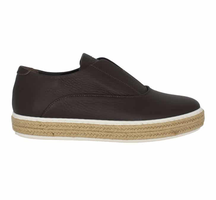 Stokton – 654U – Donkerbruin leer instap sneaker
