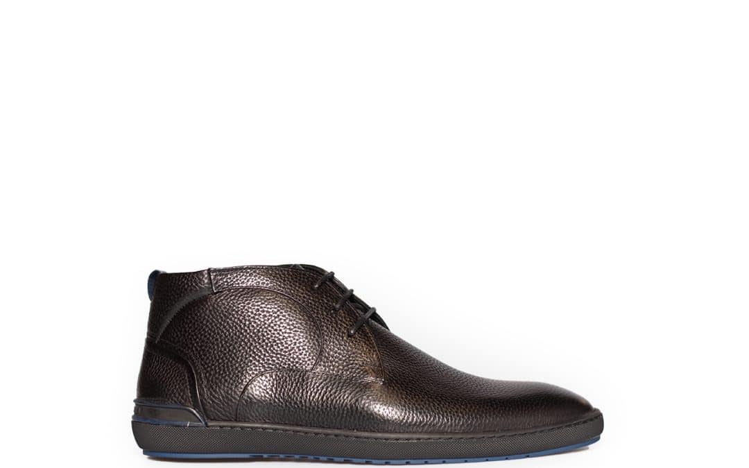 Floris van Bommel – De Scooper 02.15 Zwart printleer veterboot