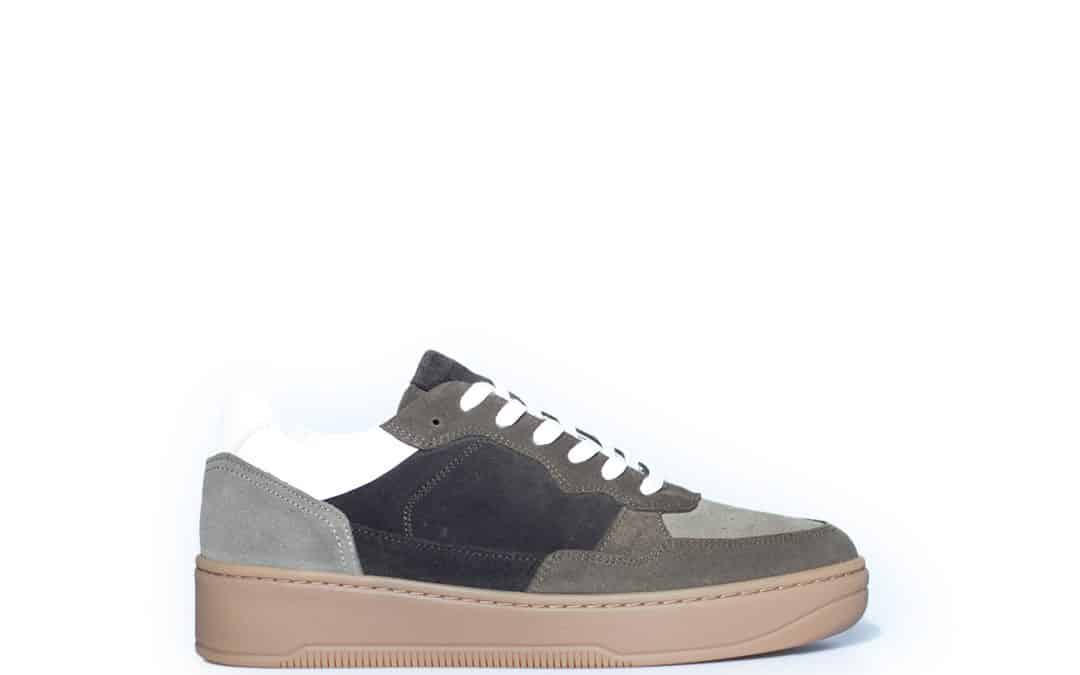 Blackstone – ZG46 Groen suede combi sneaker