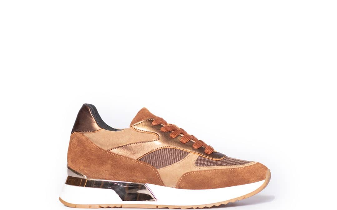Nathan Baume – 232-NS36 -03 Cognac suede combi sneaker
