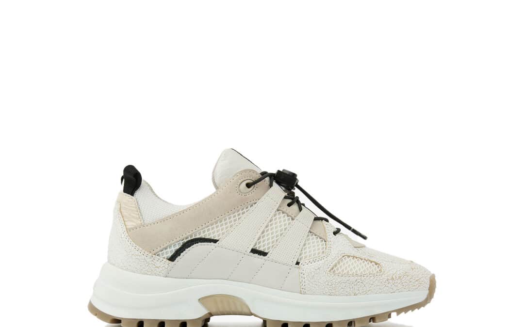 Via vai – 62063 Danae colby –  Wit-Beige (champagne) leer sneaker