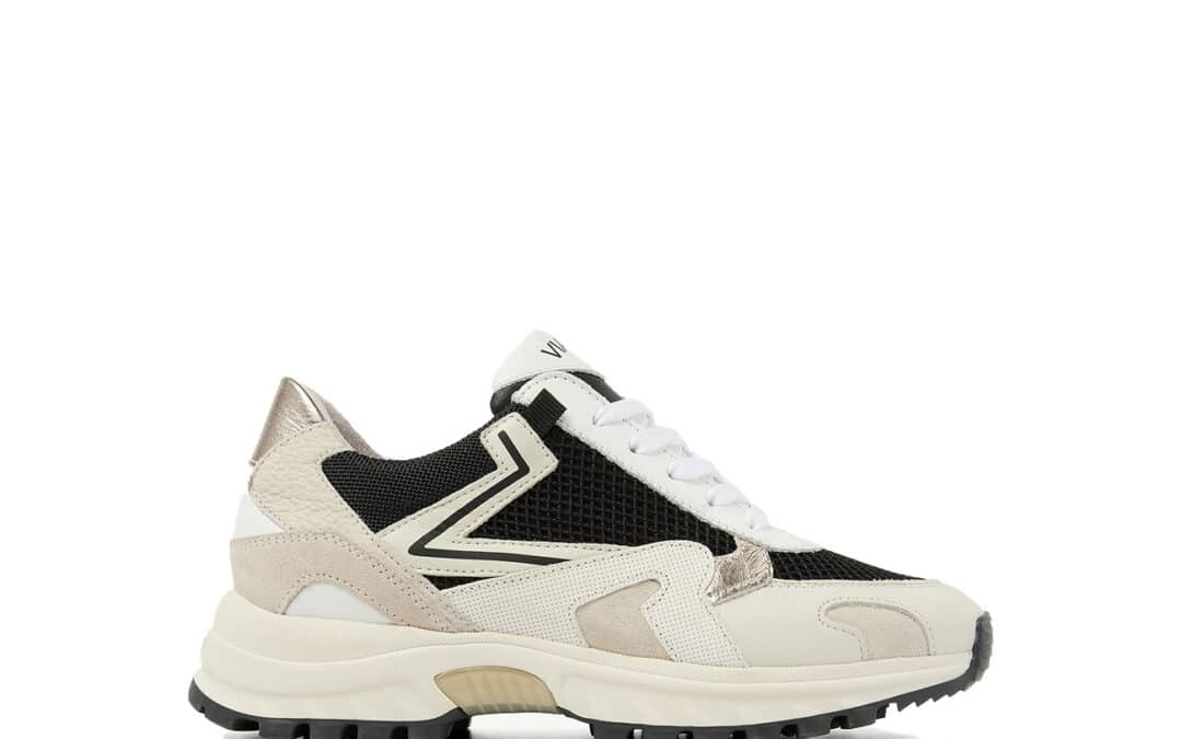 Via vai – 62066 Danae Nicole – Mushroom zwart sneaker