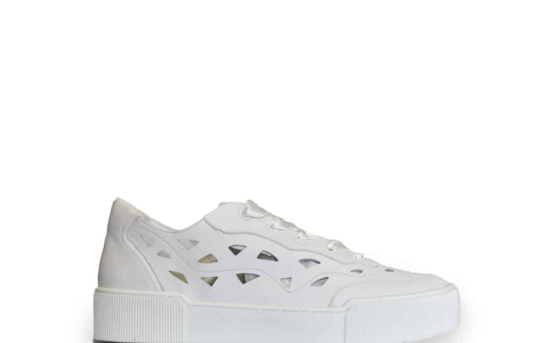 Högl – 7-103640 – Wit leer sneaker