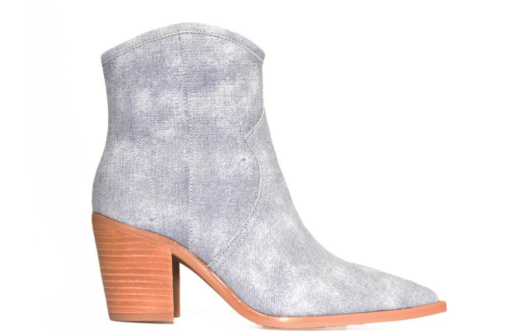 Unisa – Melian Jeans Blauw Suède enkellaars