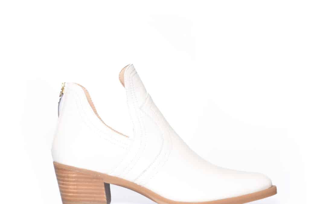 Unisa – Guisel Beige Ivory leer enkellaars